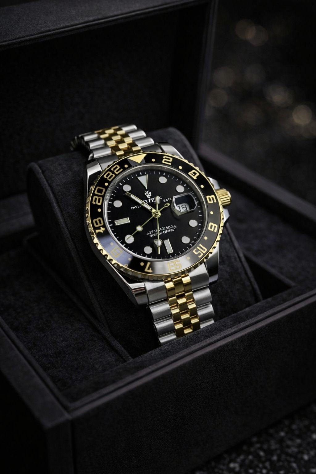 GMT Master II – Two-Tone Black & Gold Luxury Timepiece