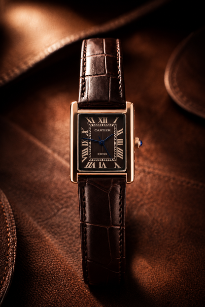 Cartier Dark Brown Leather Strap