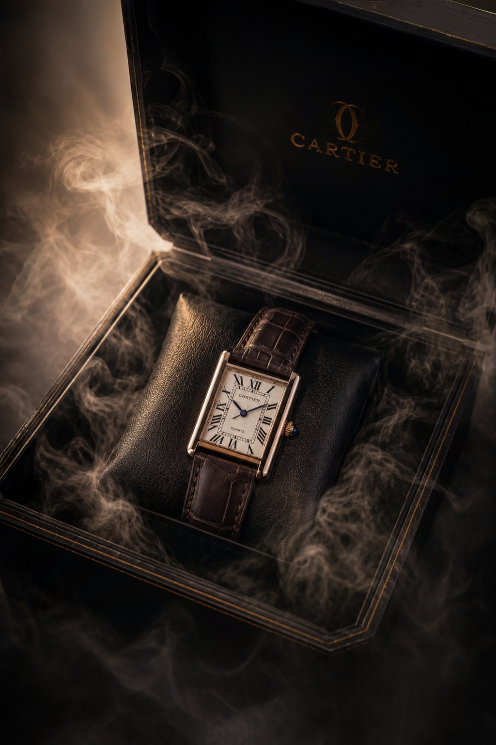 Cartier Dark Brown Leather Strap