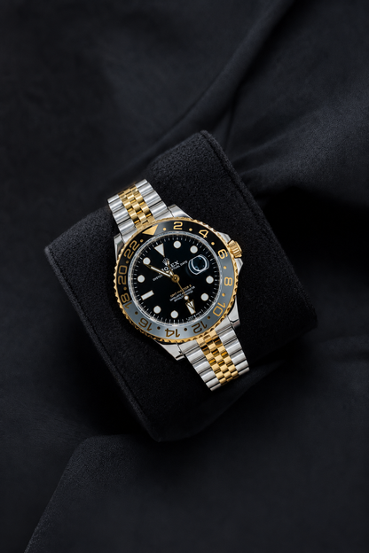 RLX GMT Master II – Two-Tone Black & Gold Luxury Timepiece