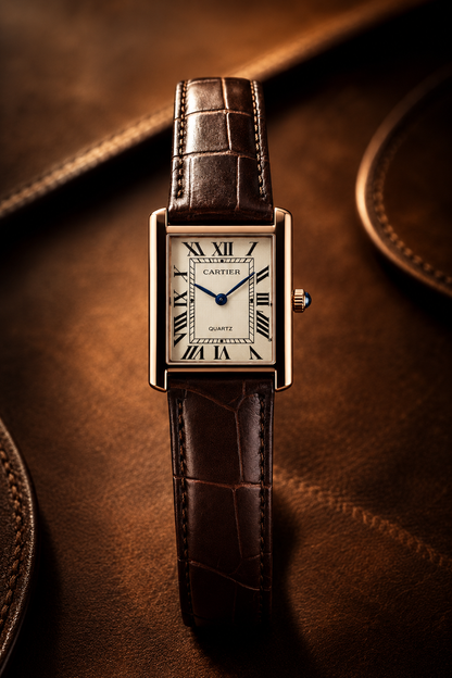 Cartier Dark Brown Leather Strap