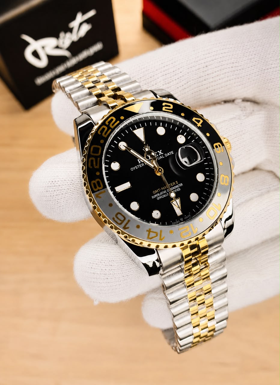 GMT Master II – Two-Tone Black & Gold Luxury Timepiece